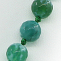 Бусы агат африканский зеленый, круглые граненые 8мм, короткие 45см