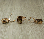 Комплект "Султан-38", султанит, покрытие под золото, размеры кольца: 17