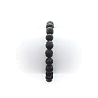 Лава черная (Боливия) 10мм, браслет "Классика" длина 16см
