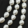 Бусы белый жемчуг, овальный 9х11мм, длинные 200см Бусы белый жемчуг, овальный 9х11мм, длинные 200см