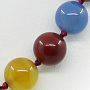 Бусы агат самоцветы, круглые 8мм, короткие 45см