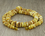 Янтарь дичка светлая, бусы длиной 46см