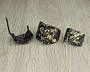 Комплект "Самира" султанит покрытие под золото, размеры кольца: 17, 18, 19, 20