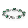 Браслет "Екатерина" с крупными фианитами цвета "изумруд" Браслет "Екатерина" с крупными фианитами цвета "изумруд"