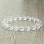 Горный хрусталь (высший сорт), браслет "Классика", круглые 10мм, 16см