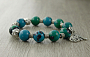 Браслет хризоколла (имитация) со слоном Браслет хризоколла (имитация) со слоном