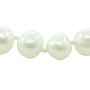 Браслет "Классика" жемчуг белый, неровный, 7мм, на магнитной застежке