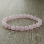 Кварц розовый 8мм, браслет "Классика" длина 16см