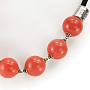 Колье "Аннабель" с крупными бусинами цвета "розовый коралл" 20мм длина 52 см