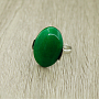 Кольцо "Космо" нефрит зеленый безразмерное