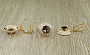 Комплект "Султан-3", султанит, покрытие под золото, размеры кольца: 17, 18,19, 20