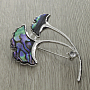 Брошь-подвеска "Вьюнок" со вставкам из гелиотиса и ювелирного сплава Брошь-подвеска "Вьюнок" со вставкам из гелиотиса и ювелирного сплава