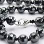 Гематит граненый круглый 10 мм бусы, короткие 50см 