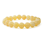 Кварц желтый 10мм, браслет "Классика" 17см