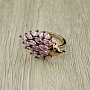 Кольцо "Ёжик" фианит "розовый кварц" размер 19 Кольцо "Ёжик" фианит "розовый кварц" размер 19