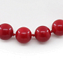 Бусы коралл красный (имитация) "Классика", круглые 14мм, короткие 48см