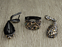 Комплект "Улана" султанит покрытие под бронзу, размеры кольца: 17, 18, 19, 20