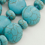 Бусы "Василина" из бирюзы, короткие 49см