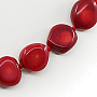 Бусы коралл красный натуральный, галтовка 10х12мм, короткие 45см Бусы коралл красный натуральный, галтовка 10х12мм, короткие 45см