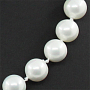 Комплект Бусы и браслет майорка белая, круглая 10мм, короткие 47см