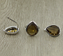 Комплект "Султан-63", султанит, покрытие родий, размеры кольца: 17, 18, 19, 20