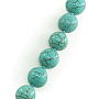 Бусы бирюза зеленая (имитация), круглые 10мм, средние 60см