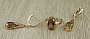 Кольцо+серьги с султанитом "Нима", покрытие под золото, размер кольца 18