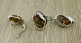 Кольцо+серьги с султанитом "Толима", покрытие родий, размер кольца 18, 20