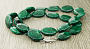 Бусы малахит "Тайна", плоские овальные 13х15мм, короткие 47см 