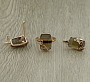 Комплект "Султан-64", султанит, покрытие под золото, размеры кольца: 17, 18, 19, 20