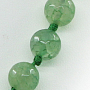 Бусы агат светло-зеленый, круглые граненые 8мм, короткие 45см