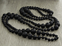 Шунгит 6..14мм, бусы "Равновесие" длиной 140см