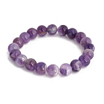 Аметист (Бразилия) 10мм, браслет "Классика" 17см