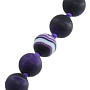 Бусы агат фиолетовый матовый, круглые 10мм, средние 60см