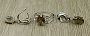 Кольцо+серьги с султанитом "Нила", покрытие родий, размер кольца 17-20