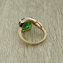 Кольцо "Изабель" фианит "изумруд", размер 18