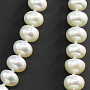 Бусы белый жемчуг, кукуруза 7мм, длинные 150см