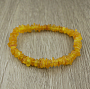 Янтарь желтый, дичка мелкая, браслет длиной 18см