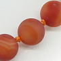 Бусы сердолик, круглые матовые бусины 10мм, длина 38см
