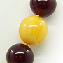 Бусы янтарь mix (имитация), круглые 18мм, средние 56см