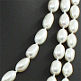 Бусы жемчуг белый, овальный 8х11мм, длинные 200см Бусы жемчуг белый, овальный 8х11мм, длинные 200см