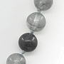 Бусы серый кварц, круглые 8мм, короткие 45см и 48см