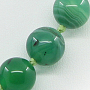 Бусы агат зеленый, круглые 10мм, короткие 46см на светло-зеленой нитке