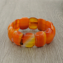 Браслет "Лора" гранёный агат оранжевый Браслет "Лора" гранёный агат оранжевый