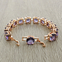 Александрит, браслет "Католина", покрытие под золото, длина 16,5см