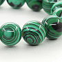 Браслет "Классика" малахит (имитация), круглые 12мм Браслет "Классика" малахит (имитация), круглые 12мм