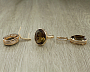 Комплект "Султан-8", султанит, покрытие под золото, размеры кольца: 17, 18, 19, 20