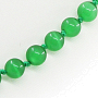 Бусы "Колибри-мини" зеленый кошачий глаз (имитация), круглые бусины 8мм, длина 57см