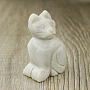 Фигурка кошка 4,8см яшма белая Фигурка кошка 4,8см яшма белая