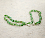 Бусы из хризопраза "Бланка",  галька, короткие 45см